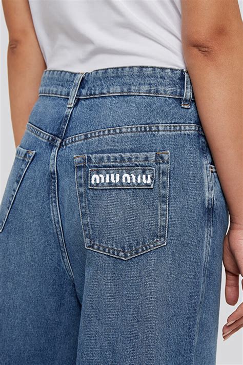 denim miu miu|miu denim pants.